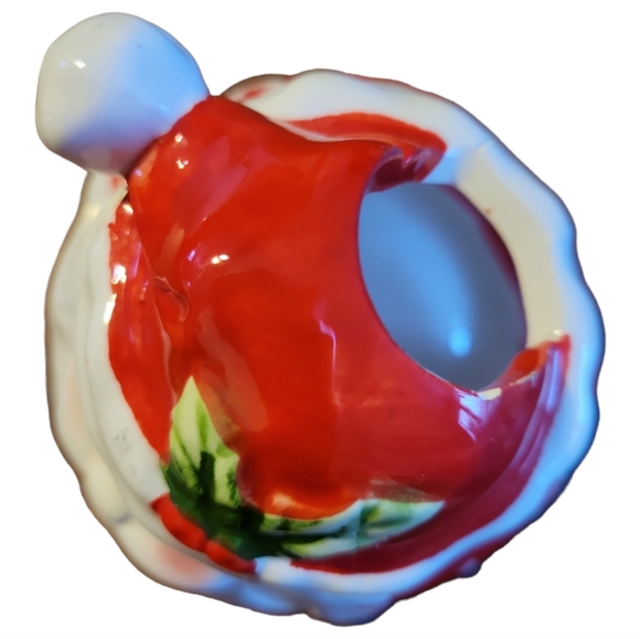 Vtg Ceramic Ho Ho Santa Claus Head Tealight Votive Candle Holder - Picture 6 of 8